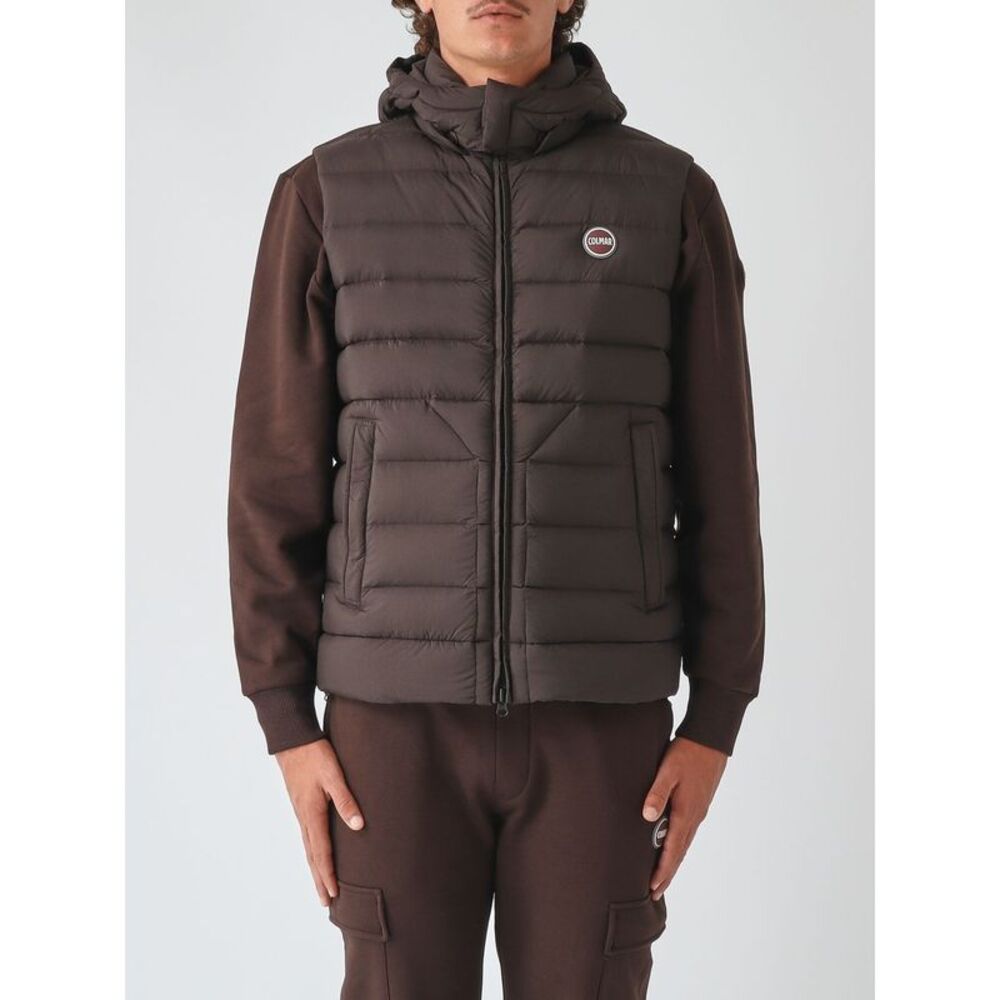 Colmar Men Quilted Padded Gilet Colmar In Technical Fabric With Removable Hood